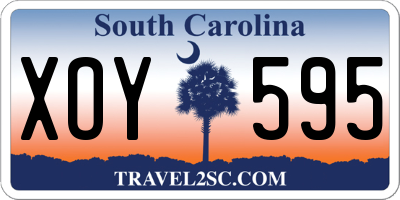 SC license plate XOY595