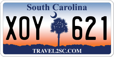 SC license plate XOY621
