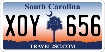 SC license plate XOY656
