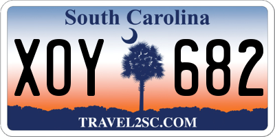 SC license plate XOY682
