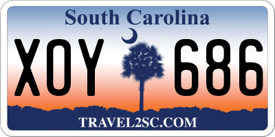 SC license plate XOY686