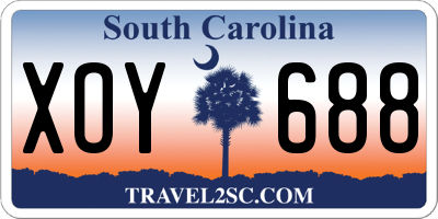 SC license plate XOY688