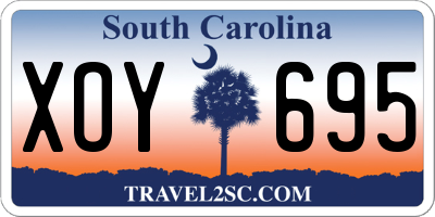 SC license plate XOY695