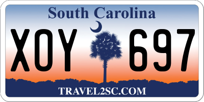 SC license plate XOY697