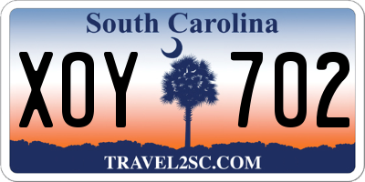 SC license plate XOY702