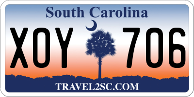 SC license plate XOY706