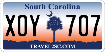 SC license plate XOY707