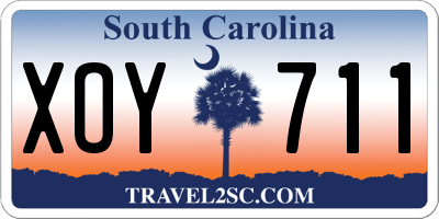 SC license plate XOY711