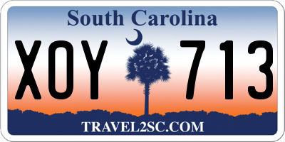 SC license plate XOY713