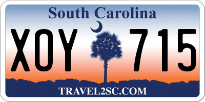 SC license plate XOY715