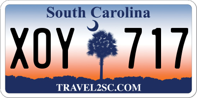 SC license plate XOY717