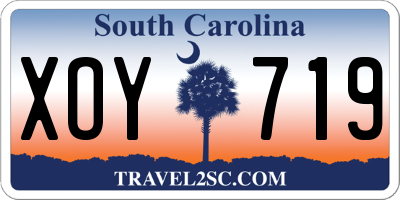 SC license plate XOY719