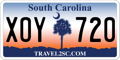 SC license plate XOY720
