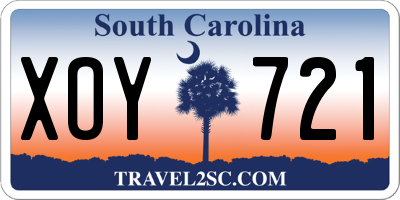 SC license plate XOY721