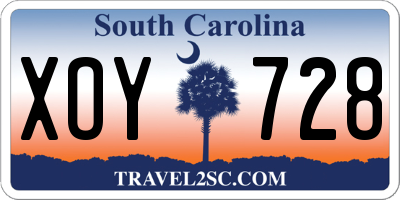 SC license plate XOY728