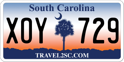 SC license plate XOY729