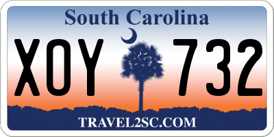 SC license plate XOY732