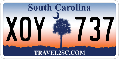 SC license plate XOY737