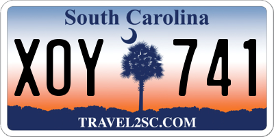 SC license plate XOY741