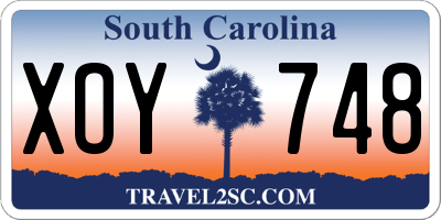 SC license plate XOY748