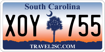 SC license plate XOY755