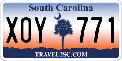 SC license plate XOY771