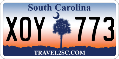 SC license plate XOY773