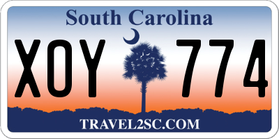 SC license plate XOY774
