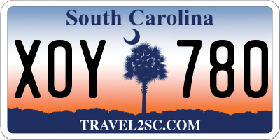 SC license plate XOY780