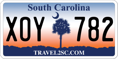 SC license plate XOY782