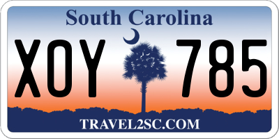 SC license plate XOY785