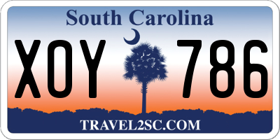 SC license plate XOY786