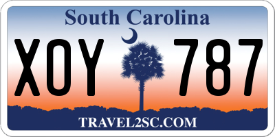 SC license plate XOY787