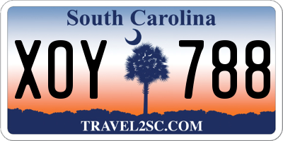 SC license plate XOY788