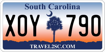 SC license plate XOY790