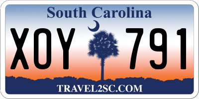 SC license plate XOY791