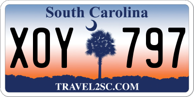 SC license plate XOY797