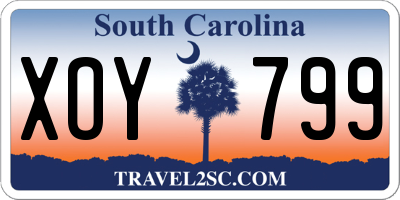 SC license plate XOY799