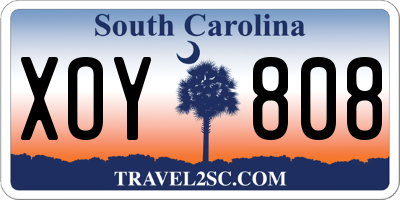 SC license plate XOY808