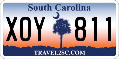 SC license plate XOY811