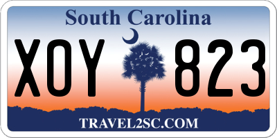 SC license plate XOY823