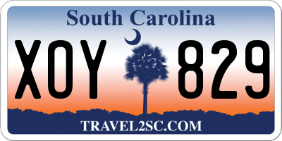SC license plate XOY829