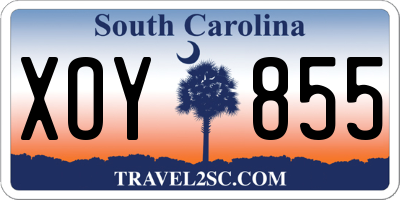 SC license plate XOY855