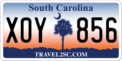SC license plate XOY856