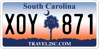SC license plate XOY871
