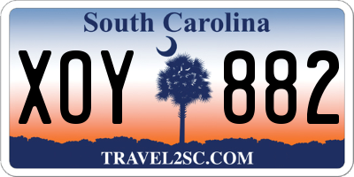 SC license plate XOY882