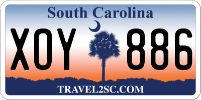 SC license plate XOY886
