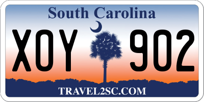 SC license plate XOY902