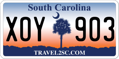 SC license plate XOY903