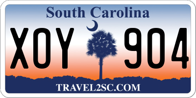 SC license plate XOY904
